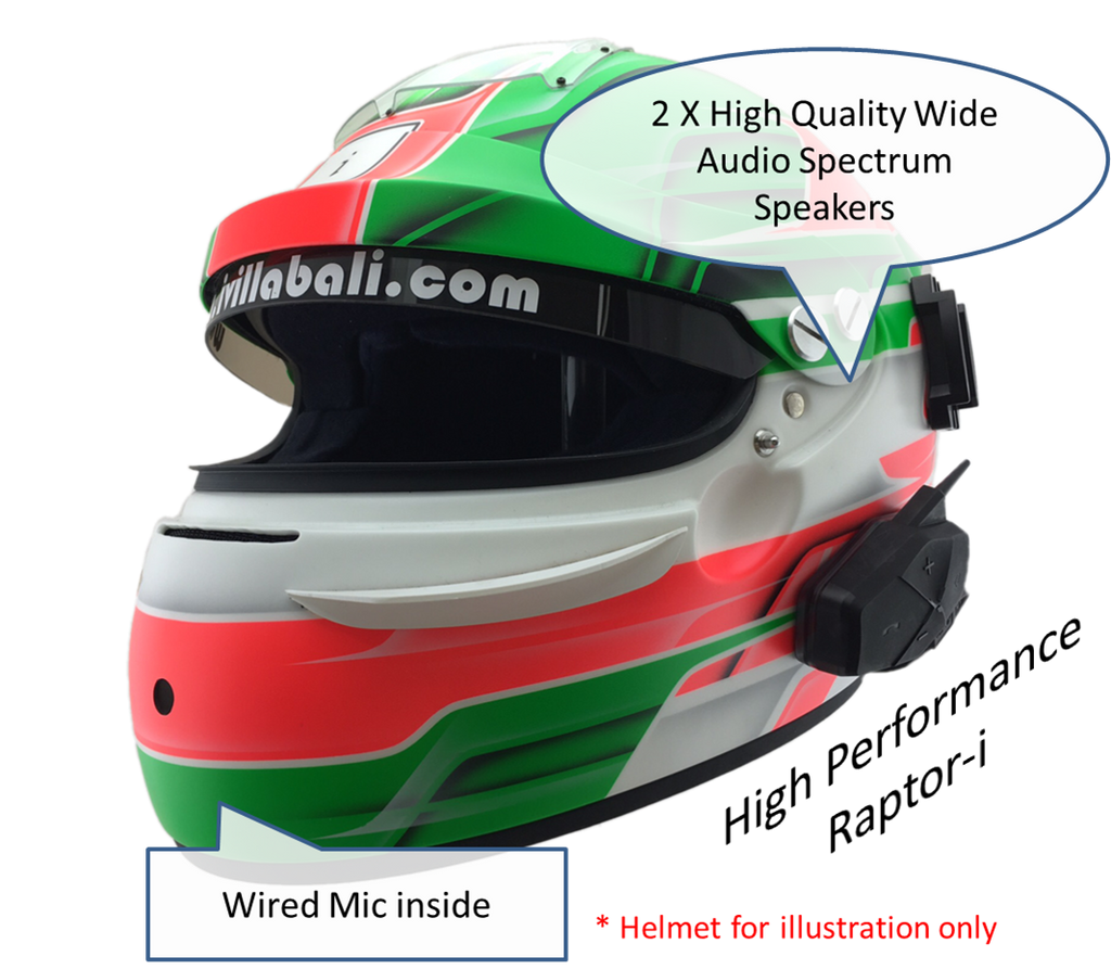 RAPTOR-i Motorcycle Intercom for Communication (Full Face Helmet)