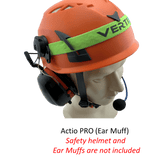 ACTIO PRO - Safety Helmet Communication for Ear Muffs with OTG: Industrial Intercom