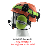 ACTIO PRO - Safety Helmet Communication for Ear Muffs with OTG: Industrial Intercom
