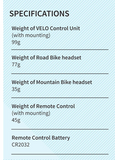 VERTIX Velo Cycling Intercom Specs | https://www.vertixglobal.com